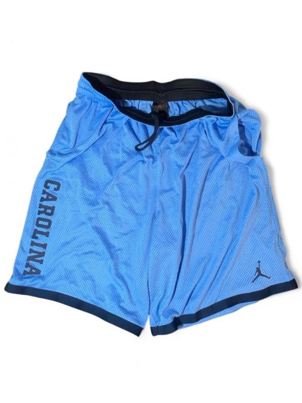 Jordan Men’s UNC Carolina Blue Navy Trim Mesh Basketball Shorts w Pockets XXL